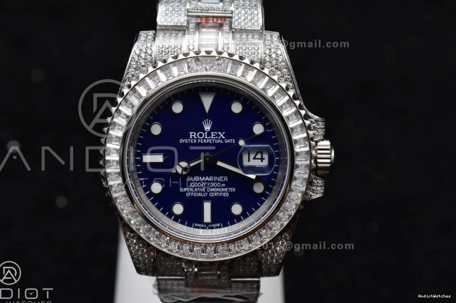 Diamonds AMGF Blue Best On VR Bracelet Edition 1149 Dial On SS Submariner Chic 40mm Full 0112
